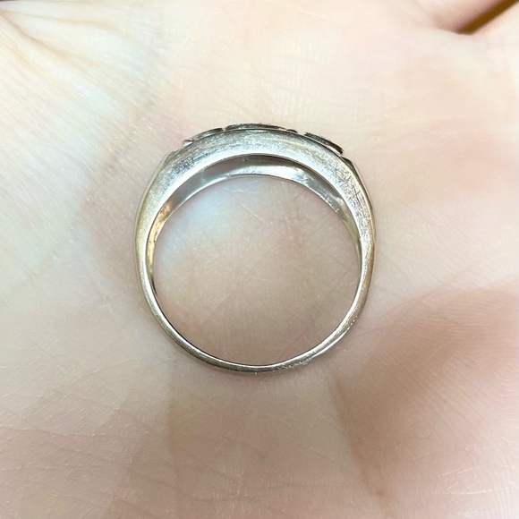 14K Loveland thick solid white gold 7mm vintage heavy size 9 band ring​​​​​​​ - Picture 9 of 11